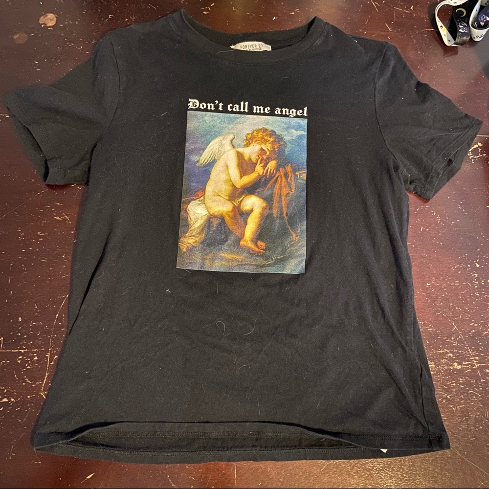 *BUNDLE 3 for 15* Black angel graphic tshirt - Picture 2 of 3